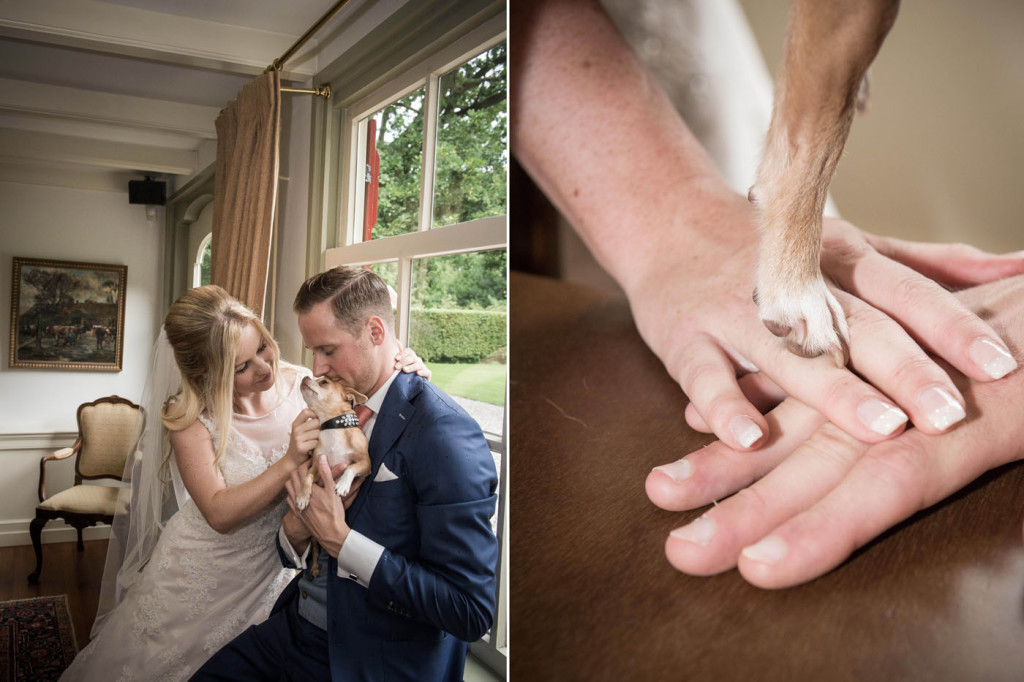 foto van een bruidspaar tijdens een bruiloft door bruidsfotograaf Kirstin Kraaijveld uit Hellevoetsluis