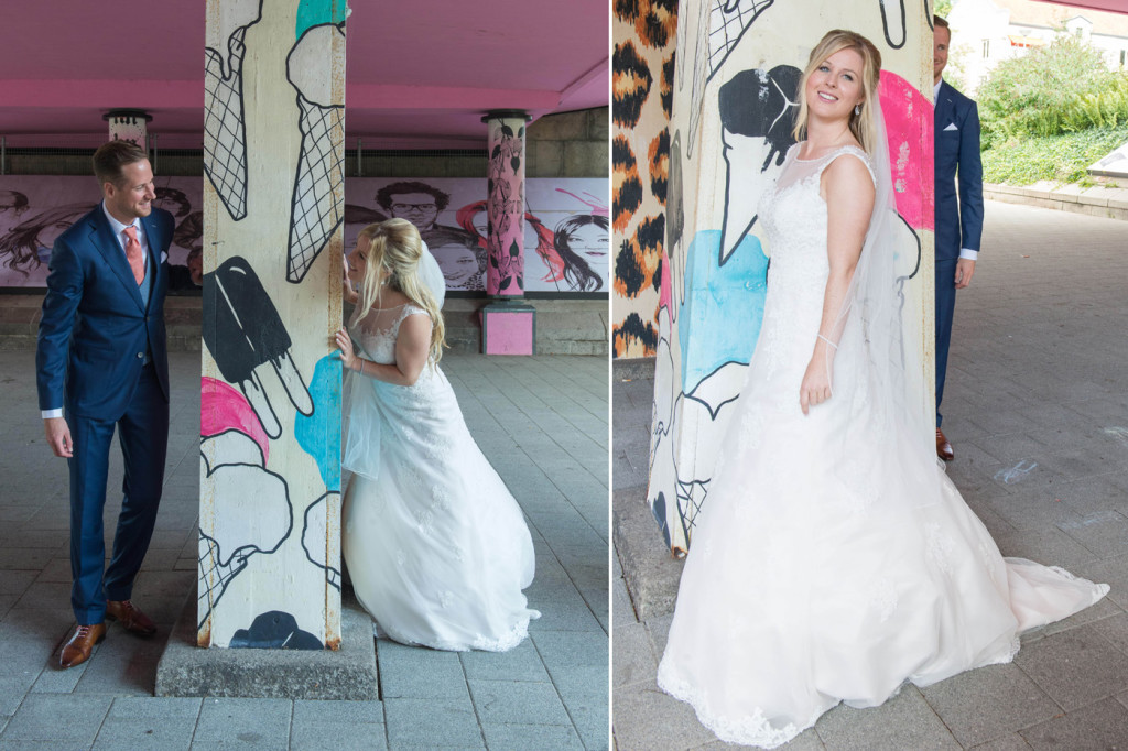 foto van een bruidspaar tijdens een bruiloft door bruidsfotograaf Kirstin Kraaijveld uit Hellevoetsluis