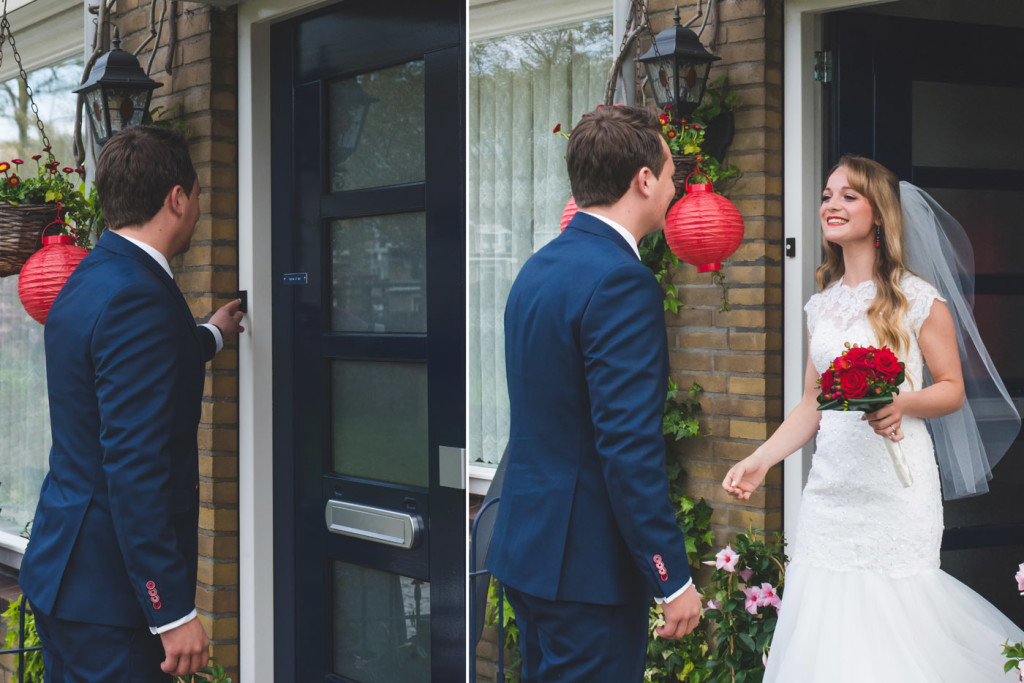 foto van een bruidspaar tijdens een bruiloft door bruidsfotograaf Kirstin Kraaijveld uit Hellevoetsluis