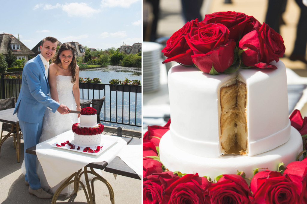 foto van een bruidspaar tijdens een bruiloft door bruidsfotograaf Kirstin Kraaijveld uit Hellevoetsluis