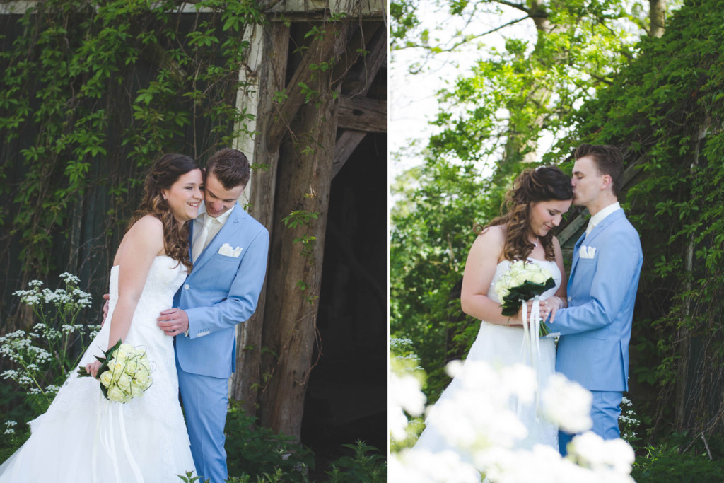 foto van een bruidspaar tijdens een bruiloft door bruidsfotograaf Kirstin Kraaijveld uit Hellevoetsluis