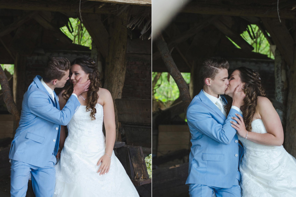 foto van een bruidspaar tijdens een bruiloft door bruidsfotograaf Kirstin Kraaijveld uit Hellevoetsluis