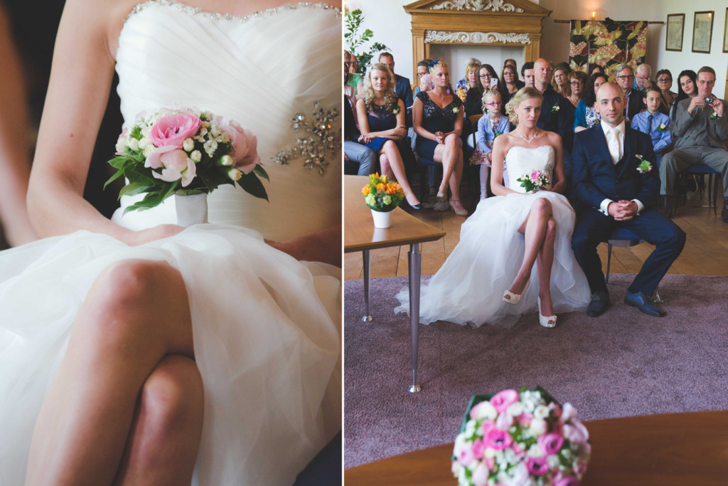 foto van een bruidspaar tijdens een bruiloft door bruidsfotograaf Kirstin Kraaijveld uit Hellevoetsluis