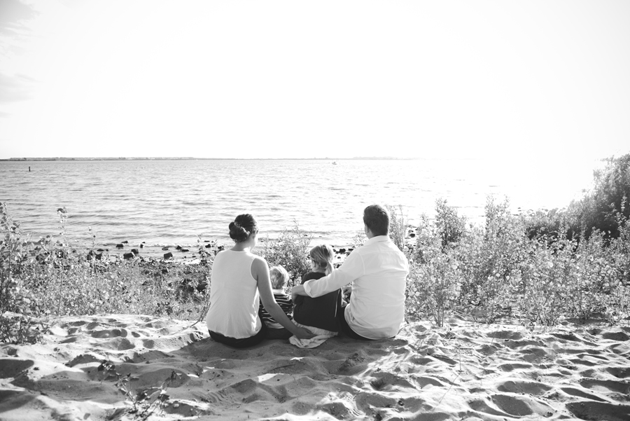 familie op het strand